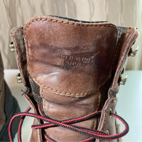 Red Wing 454 Men's 9 ASTM F2892-11 EH Brown Work Boots with High-Top USA