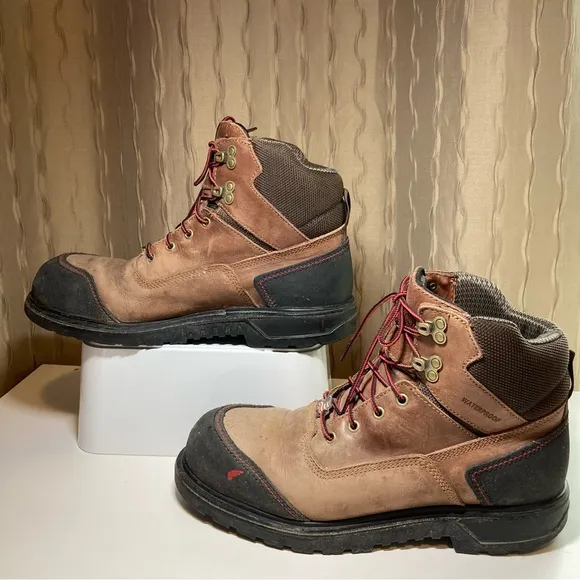 Red Wing 454 Men's 9 ASTM F2892-11 EH Brown Work Boots with High-Top USA