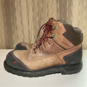 Red Wing 454 Men's 9 ASTM F2892-11 EH Brown Work Boots with High-Top USA
