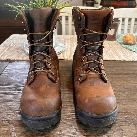 Red Wing 8&quot; Leather Safety Work Boots King Toe 2239 Waterproof Brown 11