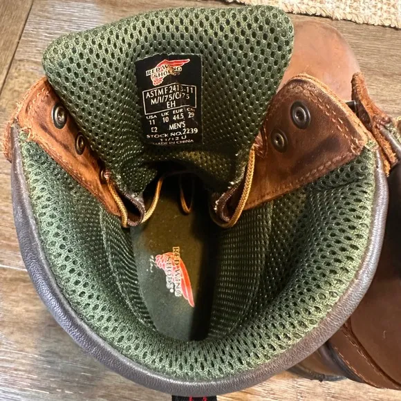 Red Wing 8&quot; Leather Safety Work Boots King Toe 2239 Waterproof Brown 11