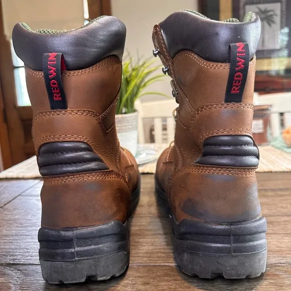 Red Wing 8&quot; Leather Safety Work Boots King Toe 2239 Waterproof Brown 11