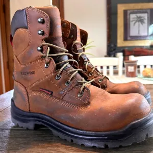 Red Wing 8&quot; Leather Safety Work Boots King Toe 2239 Waterproof Brown 11