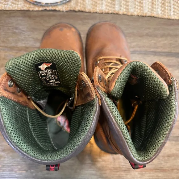 Red Wing 8&quot; Leather Safety Work Boots King Toe 2239 Waterproof Brown 11