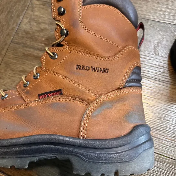 Red Wing 8&quot; Leather Safety Work Boots King Toe 2239 Waterproof Brown 11