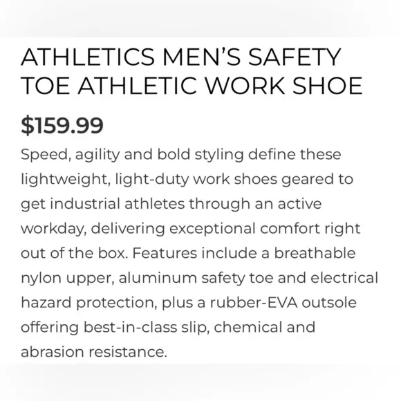 Red Wing Athletic Aluminum Toe Work Shoe Size 13 D.