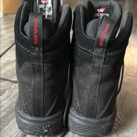 Red Wing Black Tactical Boots with Rugged Construction