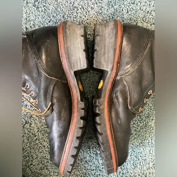 Red Wing Boots 218 9001 Men 12.5 Wildland Fire Fighter Logger Work Black