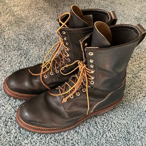 Red Wing Boots 218 9001 Men 12.5 Wildland Fire Fighter Logger Work Black