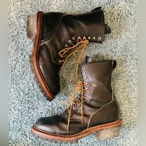 Red Wing Boots 218 9001 Men 12.5 Wildland Fire Fighter Logger Work Black