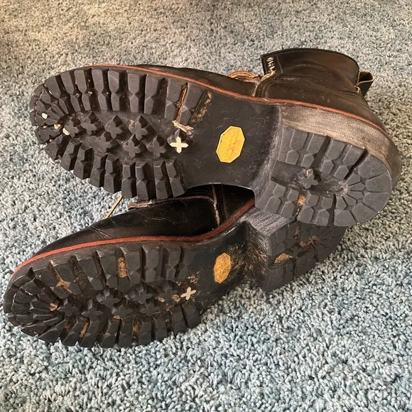 Red Wing Boots 218 9001 Men 12.5 Wildland Fire Fighter Logger Work Black