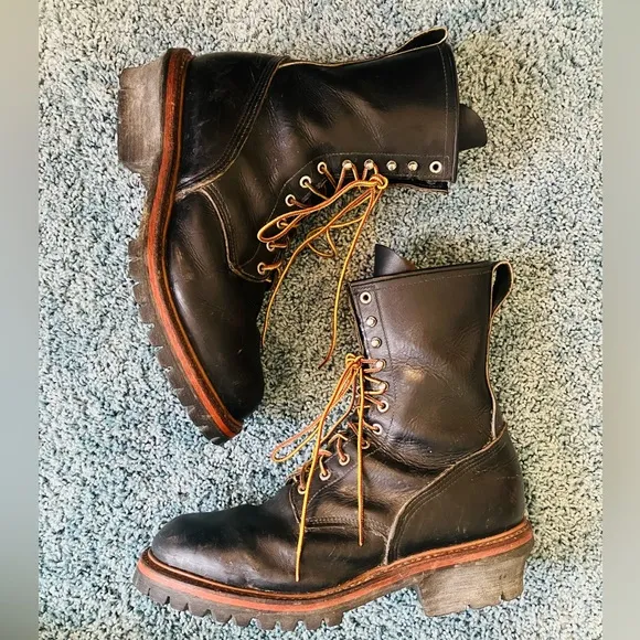 Red Wing Boots 218 9001 Men 12.5 Wildland Fire Fighter Logger Work Black