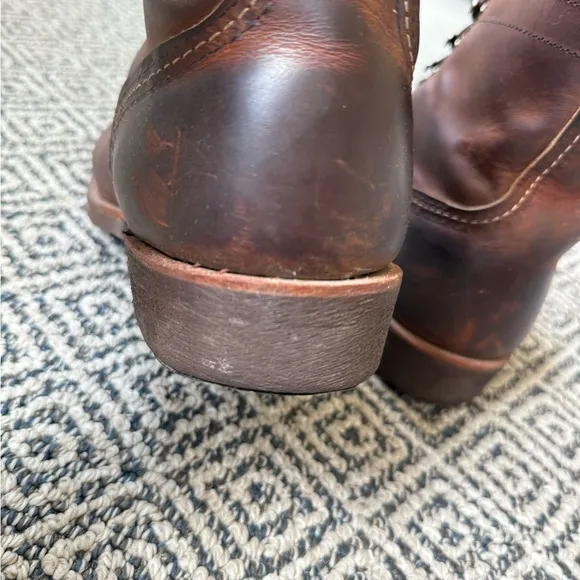 Red Wing Brown Leather Cap-Toe Boots