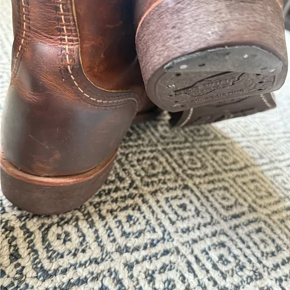 Red Wing Brown Leather Cap-Toe Boots