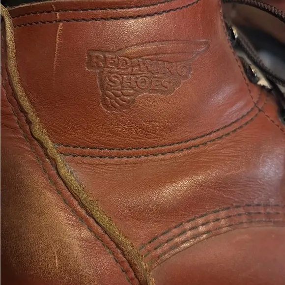 Red Wing Brown Leather Moc-Toe Work Boots