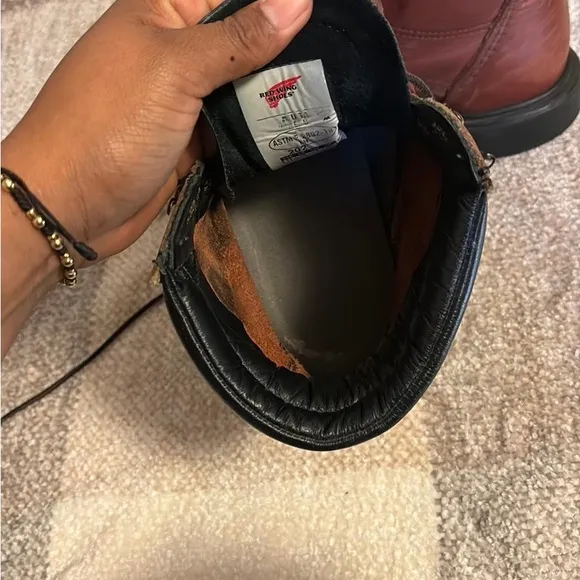 Red Wing Brown Leather Moc-Toe Work Boots