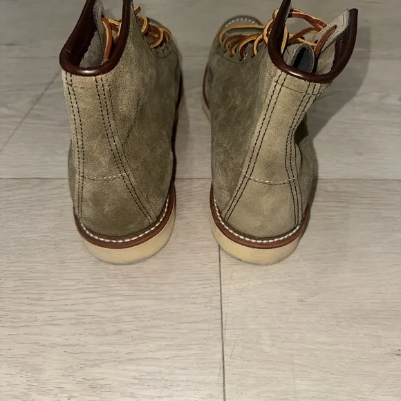 Red Wing Green Moc-Toe Boots with Goodyear Welt