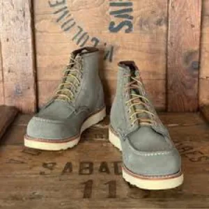 Red Wing Green Moc-Toe Boots with Goodyear Welt