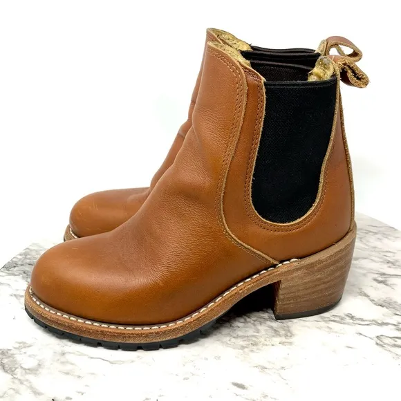 Red Wing Heritage Harriet Chunky Chelsea Boots 5 USA Vibram Moto Boho Classic