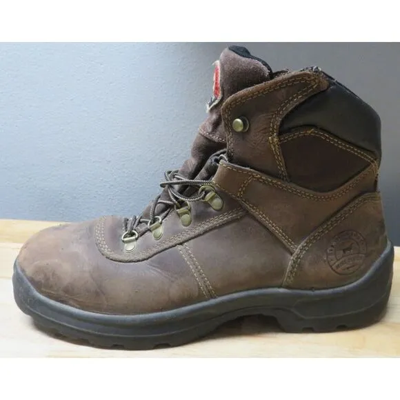 Red Wing Irish Setter 83607 EH Brown Leather Steel Toe Work Boots Size 11.5‎ D