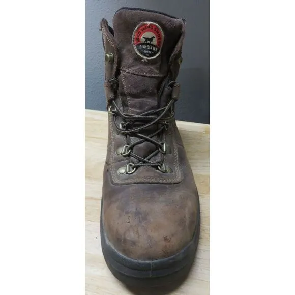 Red Wing Irish Setter 83607 EH Brown Leather Steel Toe Work Boots Size 11.5‎ D