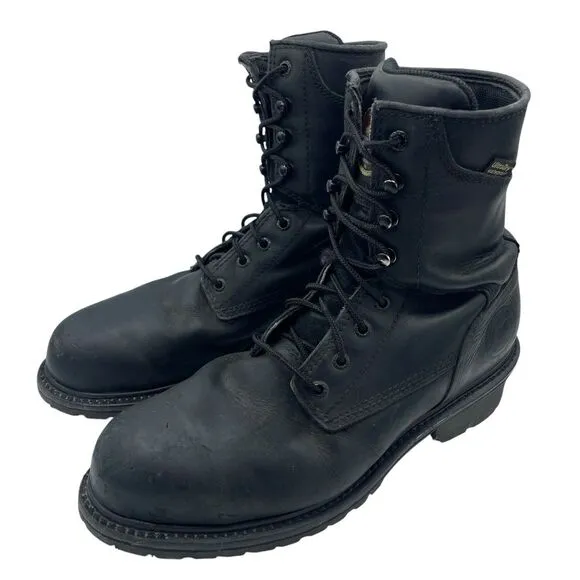 Red Wing Irish Setter Mens Logger 8&quot; Boots Work Black Steel Toe Sz 10 83836