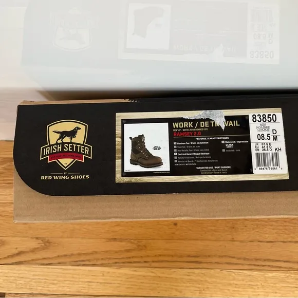 Red Wing Irish Setter Men's Ramsey Brown and Black Work Boots