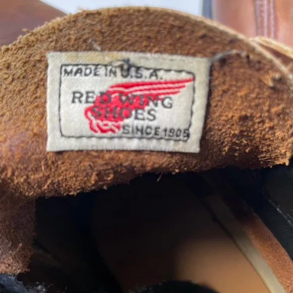 Red Wing Leather Work Boots Oil Resistant Non-Marking Soles Size 12 D