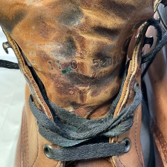 Red Wing Leather Work Boots Oil Resistant Non-Marking Soles Size 12 D