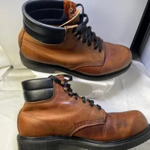 Red Wing Leather Work Boots Oil Resistant Non-Marking Soles Size 12 D
