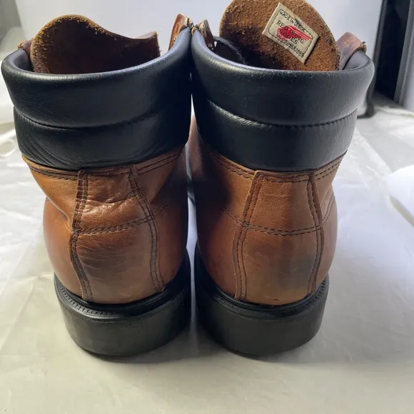 Red Wing Leather Work Boots Oil Resistant Non-Marking Soles Size 12 D