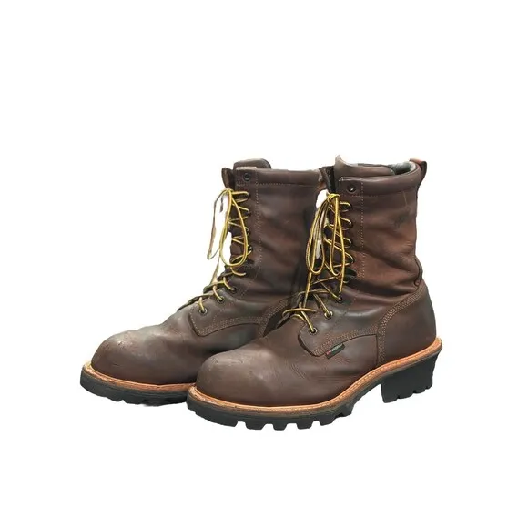 Red Wing LoggerMax 4420 Men's Waterproof Steel Safety Toe Boots Size 11 2E