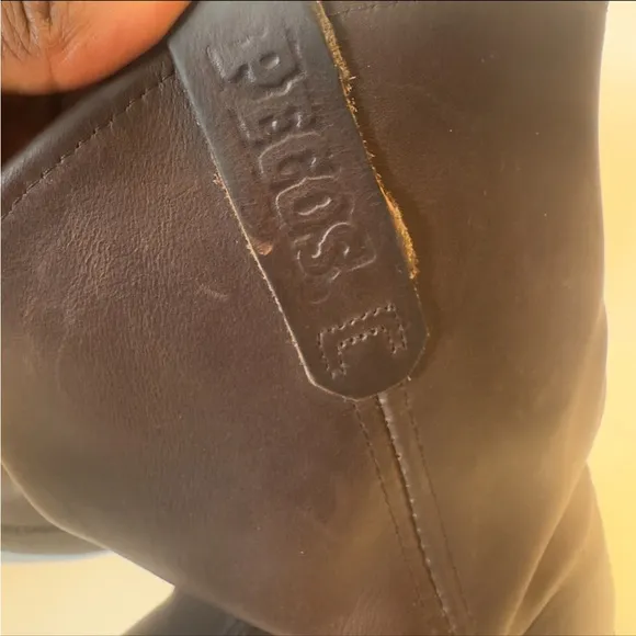 RED WING Men's 1114 Pesos Leather Utility Boots in Dark Brown