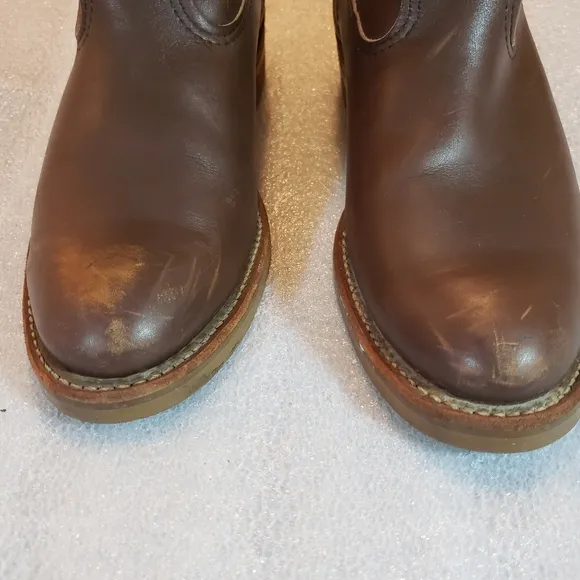 Red Wing Men's 8 EE 1155 Pecos Boots Brown Made In USA Vintage Work Boots Flaws