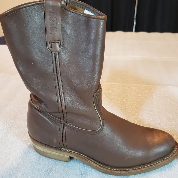 Red Wing Men's 8 EE 1155 Pecos Boots Brown Made In USA Vintage Work Boots Flaws