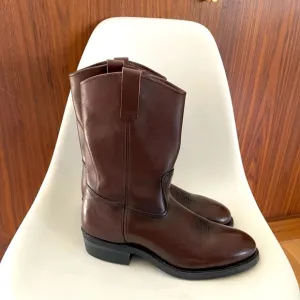 RED WING Men’s Leather Cowboy Work Boots Steel Toe Sz 10 D
