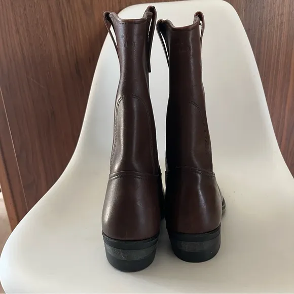 RED WING Men’s Leather Cowboy Work Boots Steel Toe Sz 10 D