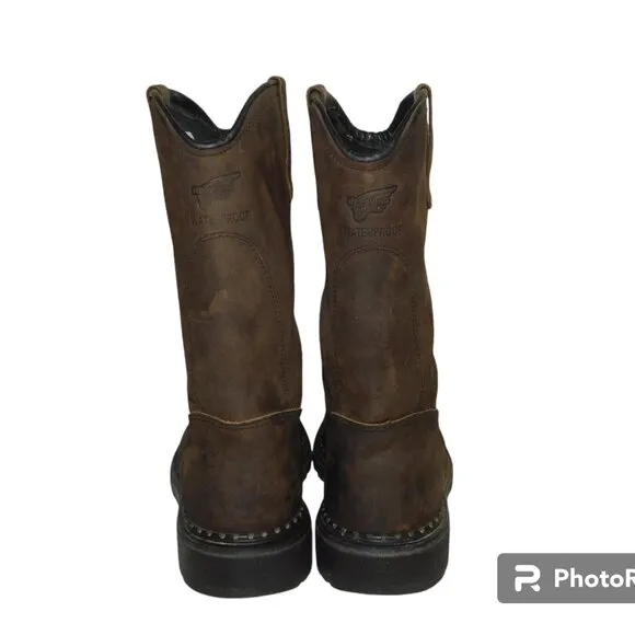 Red Wing Pecos E2 1170 EH Safety Leather Work Cowboy Western Boots Size 8.5
