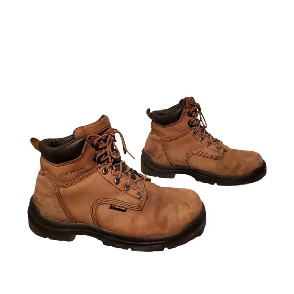 Red Wing Shoes 2892 Brown Leather Lace-Up Combat Ankle Work Boots Men's Size 7.5