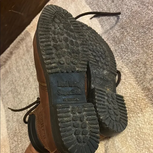 Red Wing Shoes Brown and Black Leather Boots with Rugged Sole