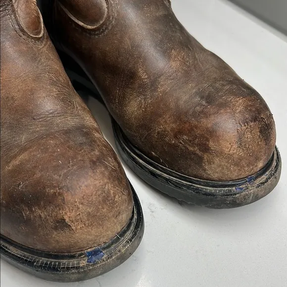 Red Wing Shoes Men's Brown Safety Toe Pull-On Leather Work Boots Men’s Size 9