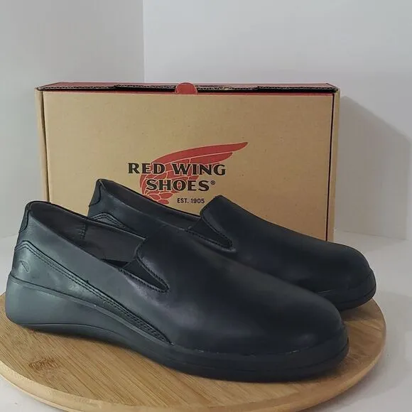 Red Wing Shoes Women's Leather Slip On Work Shoe Black Size 9B Style 8330
