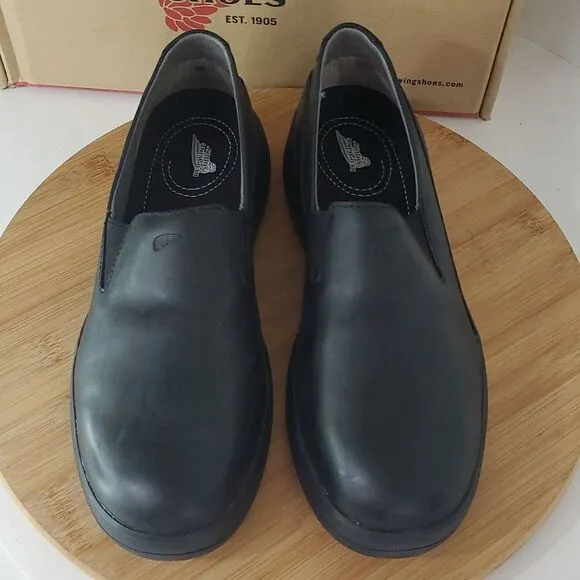 Red Wing Shoes Women's Leather Slip On Work Shoe Black Size 9B Style 8330