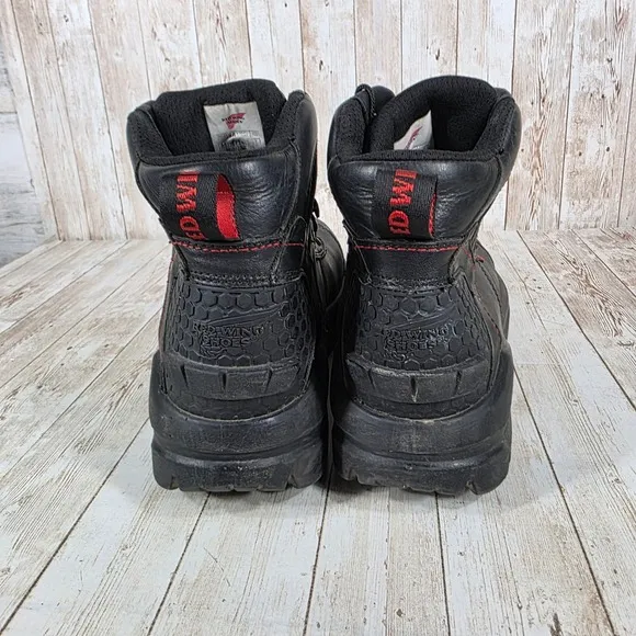 Red Wing Waterproof Leather Work Boots Steel Toe EH Rated Black 12