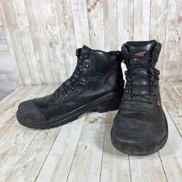 Red Wing Waterproof Leather Work Boots Steel Toe EH Rated Black 12