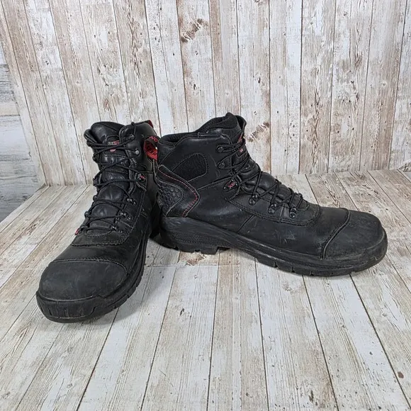 Red Wing Waterproof Leather Work Boots Steel Toe EH Rated Black 12