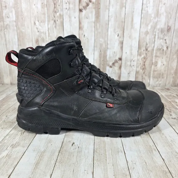 Red Wing Waterproof Leather Work Boots Steel Toe EH Rated Black 12