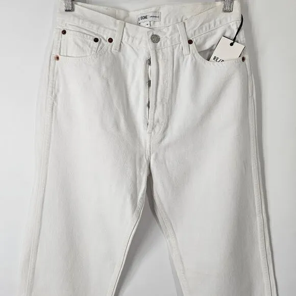 Re/Done 70s Stove Pipe Straight Leg Jeans Size 29 White New with Tag
