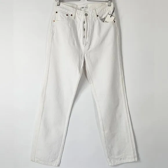 Re/Done 70s Stove Pipe Straight Leg Jeans Size 29 White New with Tag