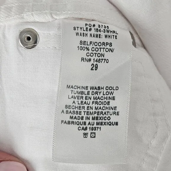 Re/Done 70s Stove Pipe Straight Leg Jeans Size 29 White New with Tag
